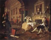 William Hogarth shortly after the wedding china oil painting artist